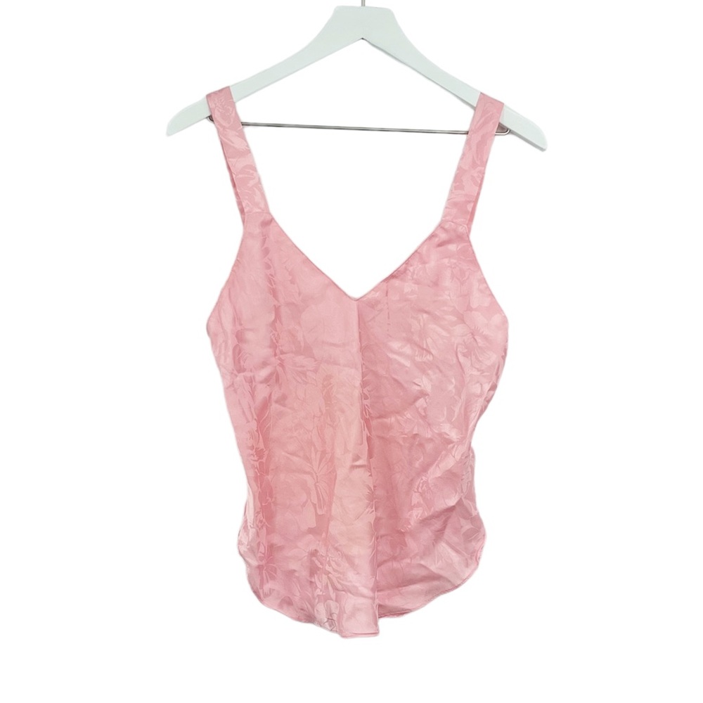 Vintage Y2K Floral Pink Tank Top Size Medium